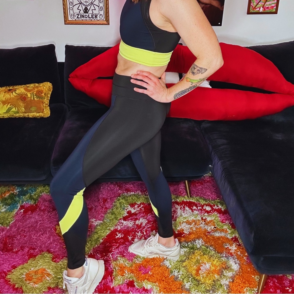 Athleta Sonar Colorblock Spliced Leggings